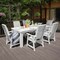 Highwood Usa Weatherly 7pc Rectangular Outdoor Patio Furniture Dining Set 84 x 42 AD-ST7WL1CO5AA-WHE - alternate 3